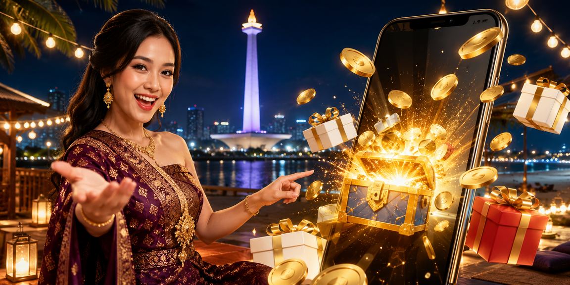 Seseorang mengakses aplikasi casino online dari pantai menggunakan smartphone